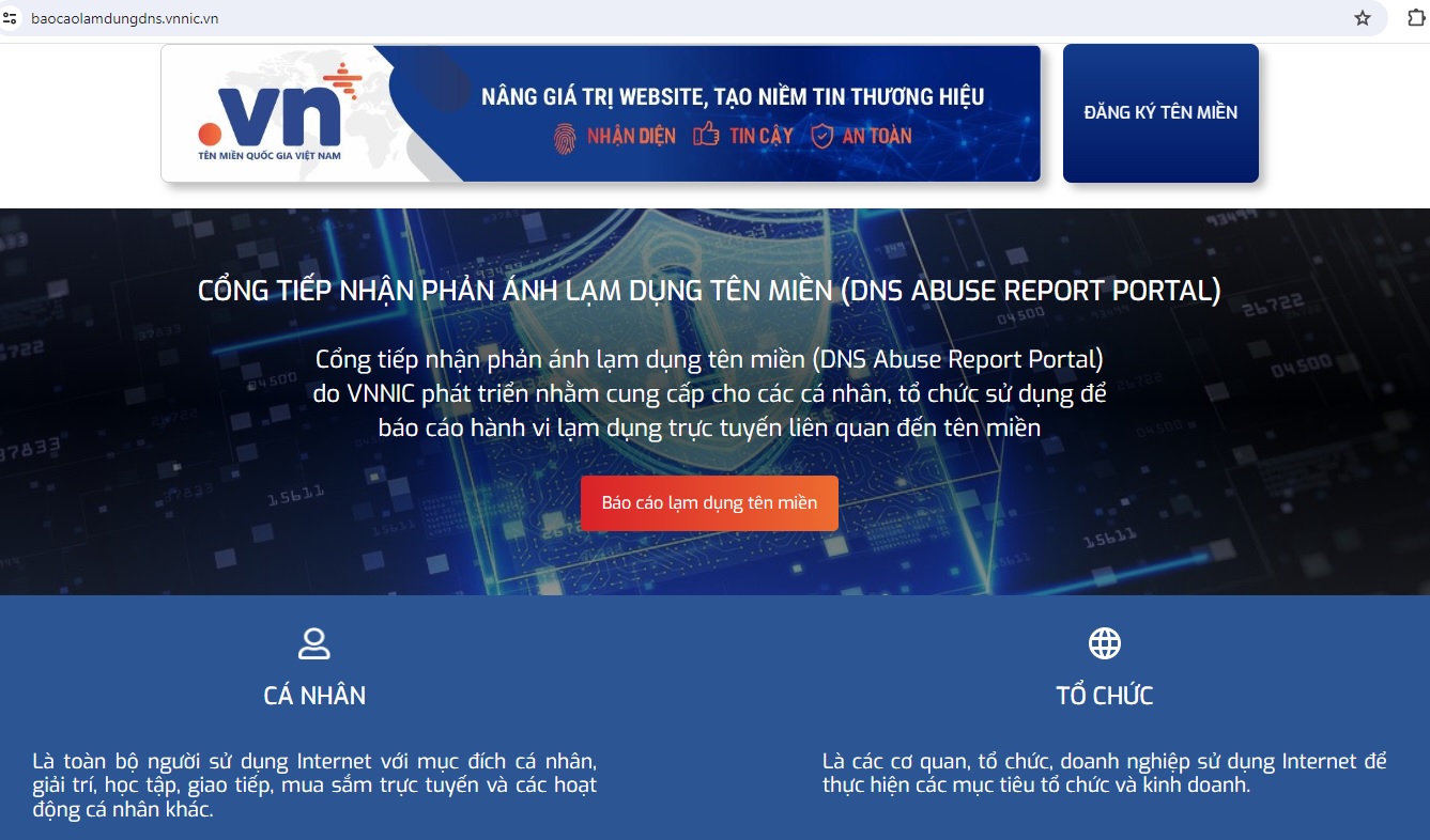 Ra mắt Cổng tiếp nhận phản ánh lạm dụng tên miền